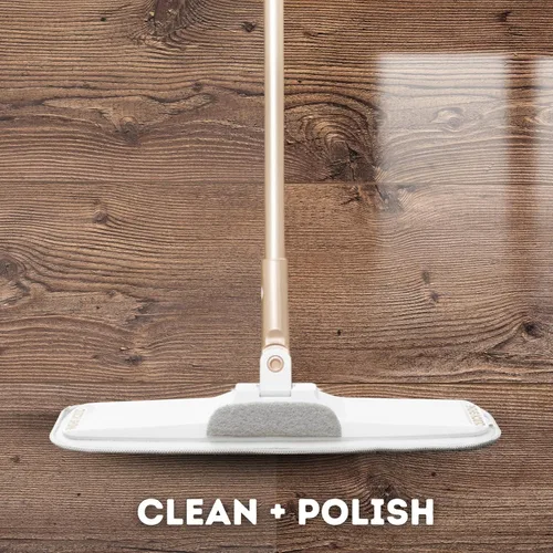 Miniatura 6 de Quick Shine Ultimate Gold Clean + Polish Mop Kit Kit de 10 piezas todo en uno con accesorios intercambiables Pulidor de piso incluido No