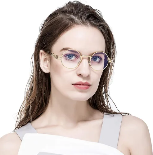 Miniatura 3 de AIEYEZO Gafas de sol redondas steampunk Circle Lennon Hippie, marco de metal, lente de bloqueo UV 100%