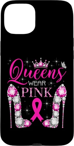 Miniatura 9 de iPhone 12 Pro Max Queens Wear Rosa Concientización del Cáncer de Mama Estuche con Cinta Rosa