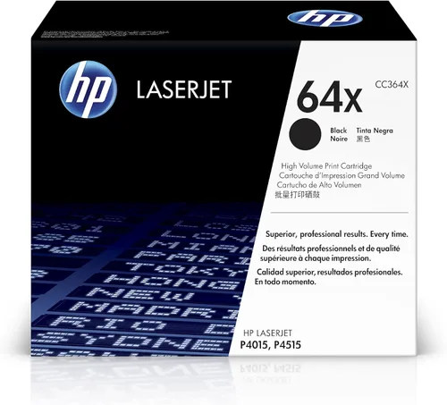 HP Cartucho de tóner negro de alto rendimiento 64X | Funciona con LaserJet P4015, Serie P4515 | CC364X