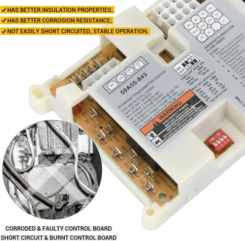Miniatura 8 de 50A55-843 Módulo de control de encendido de horno compatible con White Rodgers Emerson HVAC Systems - Placa de control de encendido universal