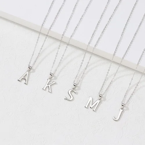 Miniatura 6 de S925 Sterling Silver Initial Necklaces for Women, Dainty Hypoallergenic Initial Necklace Letter Initial Pendant S925 Sterling Silver initial