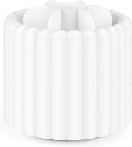 Miniatura 8 de yuntop Paquete de 1 organizador de brochas de maquillaje giratorio de 360°, soporte para brochas de maquillaje de 7 ranuras para tocador, tocador