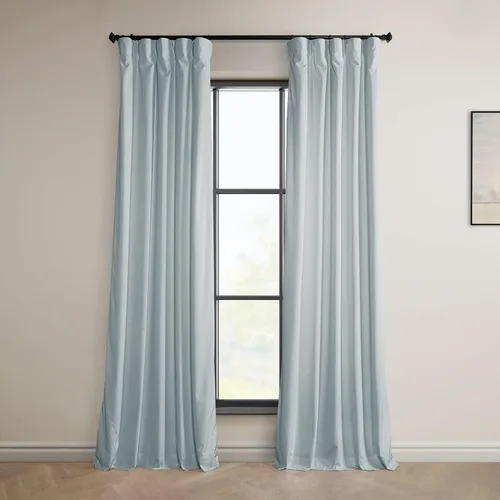 HPD Half Price Drapes Heritage Cortinas de terciopelo de felpa de 84 pulgadas de largo para oscurecer la habitación, cortinas para dormitorio y sala