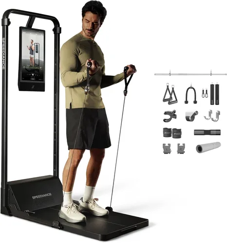 Speediance Gimnasio en casa, máquina Smith multifuncional inteligente alimentada por IA para entrenamiento de fuerza de cuerpo completo, equipo de
