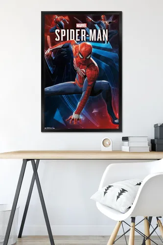 Miniatura 6 de Trends International Marvel Comics - Póster de pared de Spider-Man, poses, 22.375 x 34 pulgadas, versión enmarcada en negro Versión con marco negro