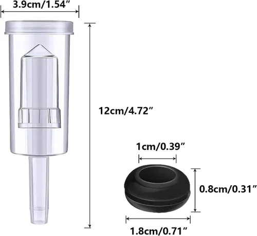 Miniatura 4 de Air Locks 8 piezas de plástico Airlock y 30 piezas de ojales de silicona, juego de esclusa para fermentación, cerveza, vino, chucrut, kimchi y otros