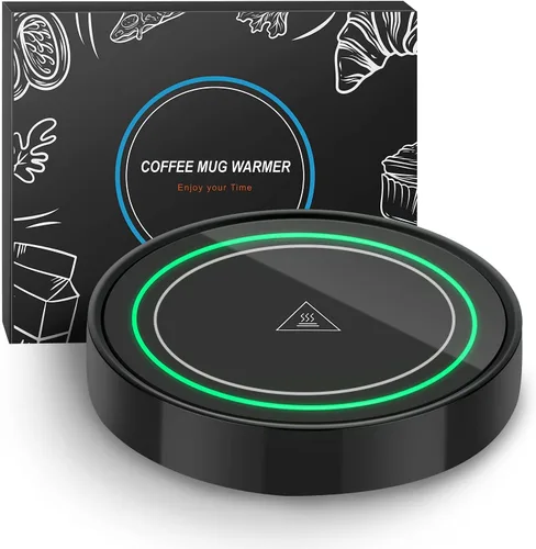 Miniatura 10 de Calentador de taza de café, calentadores de bebidas eléctricos para uso en escritorio de oficina y hogar, posavasos inteligente con termostato