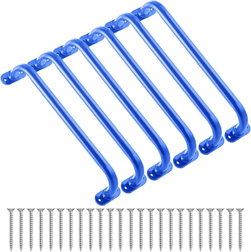 Miniatura 11 de Zonon 6 piezas de asas de juego de parque de seguridad, juego de columpios de barras de mono de metal, accesorios de juego de columpios interiores