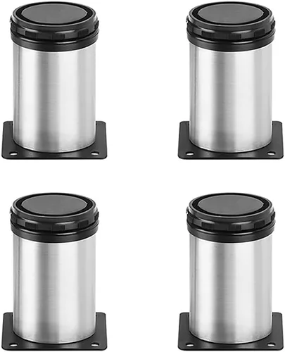 Miniatura 9 de Patas de acero inoxidable para muebles, patas ajustables de metal para escritorio, mesa de oficina para el hogar, proyectos de bricolaje, soporte
