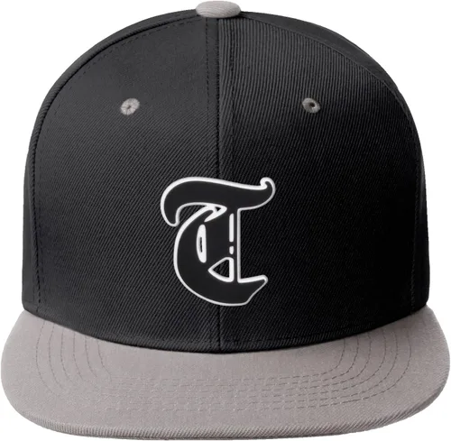 Miniatura 1659 de Daxton Gorra clásica con visera de billete plano con letras del alfabeto inglés antiguo de la A a la Z