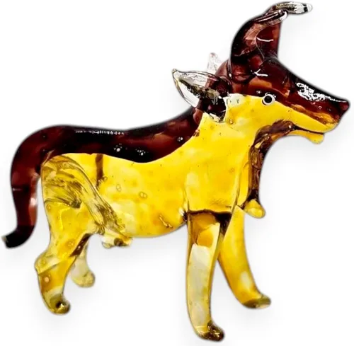 Miniatura 5 de Figura de vaca miniatura soplada a mano de vidrio soplado a mano de 2.5 pulgadas de alto, figura de granja de animales, decoración coleccionable