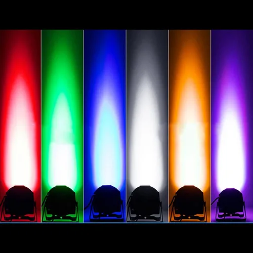 Miniatura 4 de Aleación de aluminio Led Flat Stage Par 7x18W Luces de escenario DJ con control Dmx512 RGBWA UV 6in1 luces, bueno para escenarios de DJ, clubes