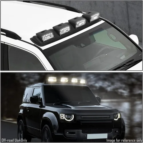 Miniatura 7 de DNA MOTORING FL-ZTL-360-CH Luz antiniebla universal montada en el techo con arnés de cableado e interruptor interior, ángulo de haz ajustable