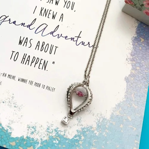 Miniatura 3 de Smiling Wisdom - Tarjeta de felicitación con texto en inglés "I Knew a Grand Adventure Was About to Happen" y globo aerostático con juego de regalo