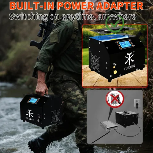 Miniatura 6 de TUXING Compresor de Aire PCP 4500Psi, Compresor de Alta Presión con Parada Automática, Equipado con Sistema de Refrigeración por Agua, para Carga