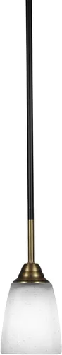 Miniatura 286 de Toltec Lighting Paramount - Mini colgante de 1 luz en acabado negro mate con cristal de arte perla de 7 pulgadas y estilo negro