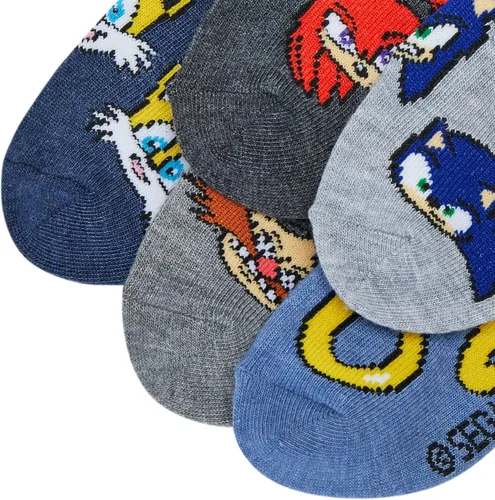 Miniatura 2 de Sonic the Hedgehog Paquete de 5 calcetines novedosos de moda (niño grandehombre)