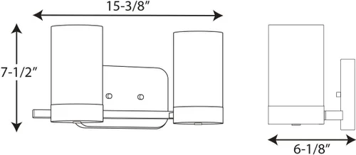 Miniatura 2 de Progress Lighting P300021-109 Elevate Baño de dos luces, Bronce