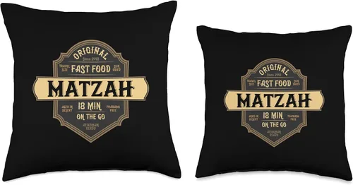 Miniatura 3 de Pesach and Matzoh themed Passover Holiday Gifts Passover Matzah The Original Fast Food Funny Seder, almohada de 16 x 16 pulgadas, multicolor