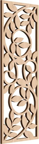 Miniatura 160 de 9 3/8"W x 24 3/8"H x 1/4"T Utica Decorativo Fretwork Madera Paneles de Pared, Abedul