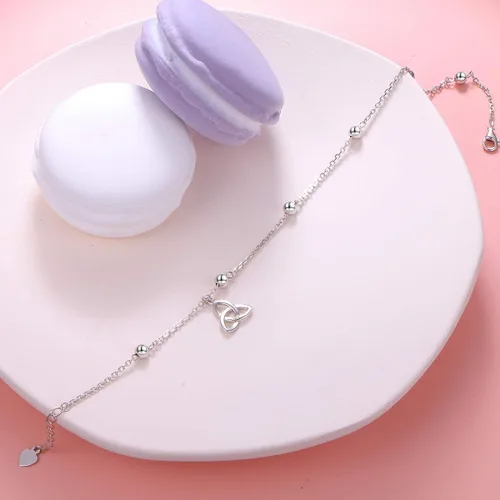 Miniatura 5 de Tobillera de plata de 925 para mujer, chica, para uso bohemio, playa, ajustable, para regalo de cumpleaños