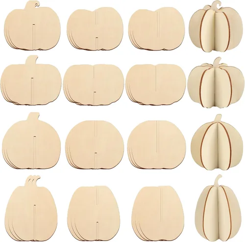 Miniatura 13 de COCHIE Manualidades de madera de primavera de flores 3D para pintar, rebanadas de madera sin terminar pintables para manualidades, recortes
