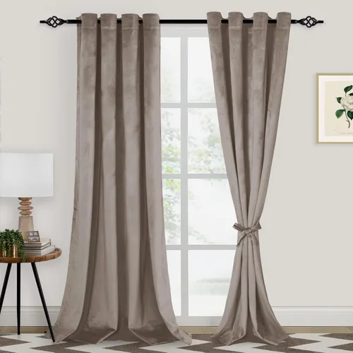Miniatura 17 de XWZO Cortinas de terciopelo azul de 63 pulgadas de largo, elegantes cortinas de lujo suaves para sala de estar, aislamiento térmico, oscurecimiento