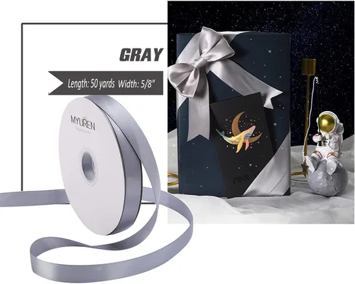 Miniatura 102 de Cinta de satén amarilla de 1 pulgada, cinta de satén sólido de doble cara para envoltura de regalos, bodas, decoración de fiestas, accesorios