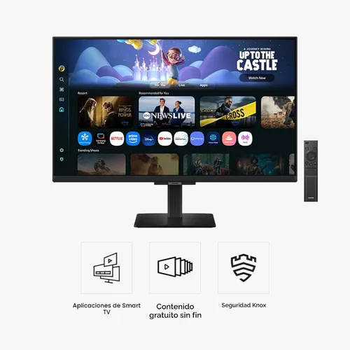 Miniatura 2 de Samsung Monitor inteligente FHD de 27 pulgadas serie M5 (M50F) con TV en streaming, altavoces, HDR10, Gaming Hub, múltiples puertos, rastreador