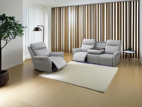 Miniatura 18 de Juego de sofá reclinable eléctrico, seccional de cuero transpirable beige, juego de muebles de sala de estar, 2 piezas, sofá reclinable eléctrico