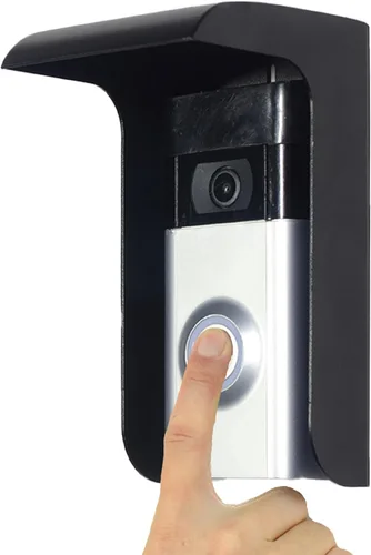 Miniatura 9 de Funda para timbre de puerta, protector de timbre de metal negro, protector de timbre de video pequeño, cubierta de teclado de control de acceso al