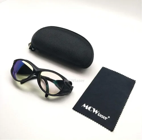 Miniatura 7 de MCWlaser Gafas de seguridad láser 1064nm para grabador láser de fibra YAG - tipo reflectante, OD5+, 940-1100nm