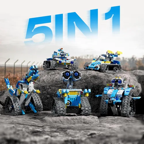 Miniatura 7 de Mibido Kit de construcción de robot con control remoto, regalos STEM para niños varones de 8 a 14 años, juguetes robóticos de codificación técnica