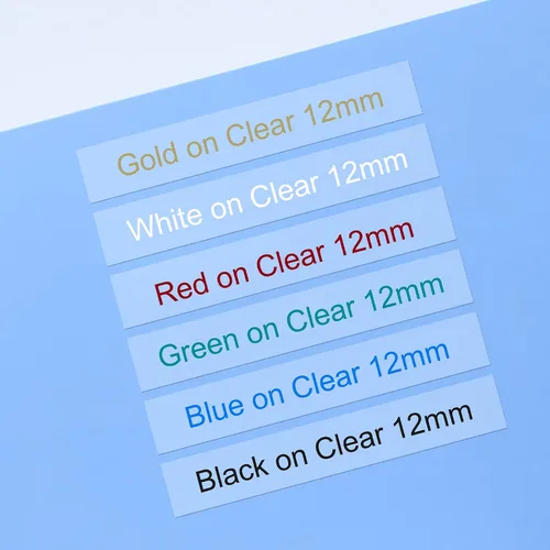 Miniatura 7 de COLORTY - Cinta de repuesto para Brother P-Touch, TZe 12mm 0.47, cinta laminada transparente TZ color en transparente, recargas para Ptouch PT-D210