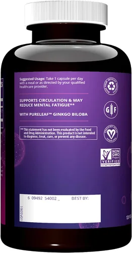 Miniatura 2 de MRM Nutrition Ginkgo B 60mg Sin gluten + vegano 120 porciones