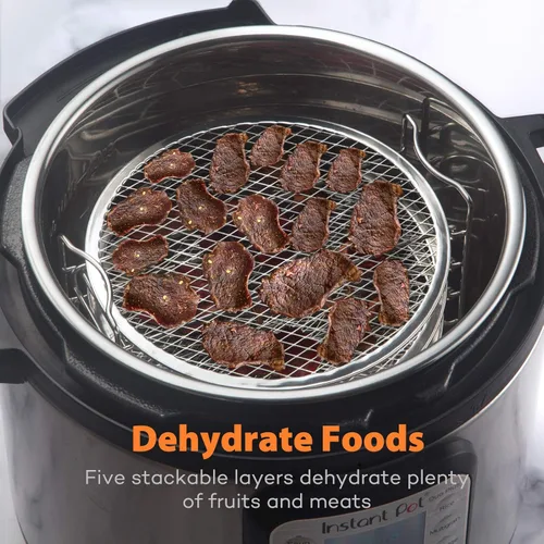 Miniatura 4 de SICHEER - Estante deshidratador de acero inoxidable, accesorios compatible con tapa de freidora de aire Instant Pot Crisp de 5.7 litros