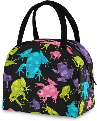 Miniatura 17 de Bolsa de almuerzo Axolotl para mujeres, hombres y niños, lonchera aislada reutilizable para oficina, trabajo, escuela, picnic, caminata Reusable