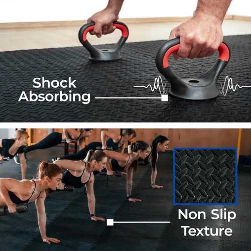 Miniatura 3 de Tapete de ejercicio de rompecabezas de 1.25 pulgadas, azulejos de espuma EVA entrelazados para gimnasio en casa, tapete para equipo de entrenamiento