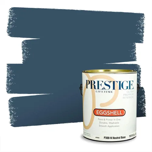 Miniatura 1067 de Pintura Exterior + imprimación PRESTIGE, todo-en-uno, 1 galón, acabado mate, color comparable al Valspar* Royal Gray* VS151-Gris real