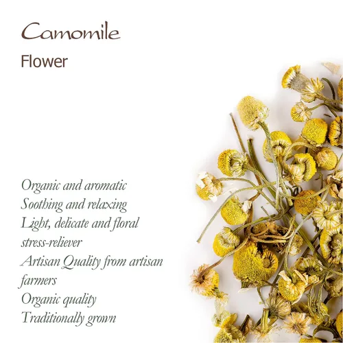 Miniatura 5 de Flores de manzanilla Té de hierbas orgánico - Calmante y relajante - Matricaria silvestre Manzanilla - Camomila Flores de manzanilla Chanile Chanile