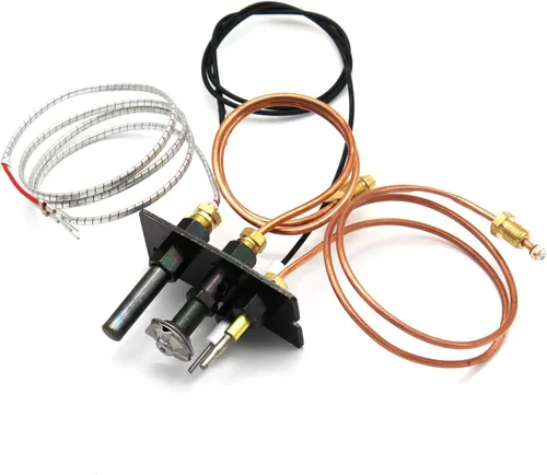 MENSI Conjunto piloto de gas natural de propano compatible con HHT, pieza de ensamblaje piloto Majestic 10002265,10002264 para chimeneas y freidora