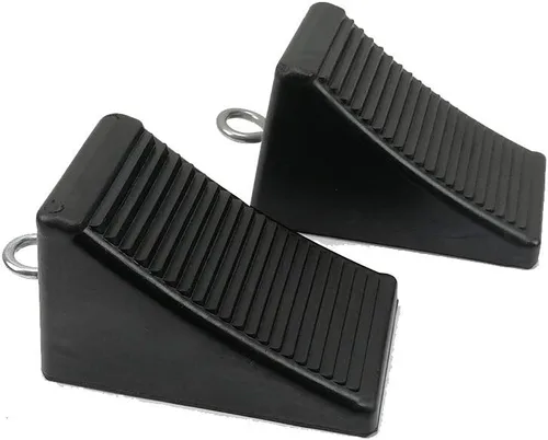 Miniatura 8 de ROBLOCK Cuñas de goma resistentes con perno de ojal para automóviles, caravanas, camiones, remolques y vehículos, paquete de 2 calzones de diseño 2