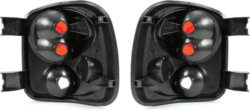 Miniatura 4 de Kojem Luz trasera compatible con Chevy Silverado 1999-2004 y GMC Sierra Stepside Lámparas de freno traseras de plástico con par de bombillas carcasa