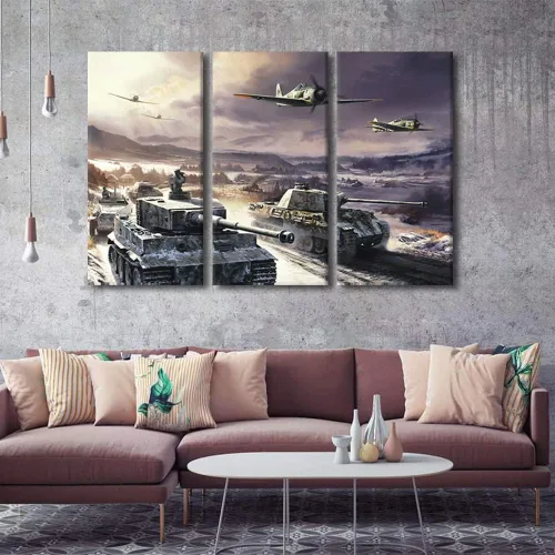 Miniatura 4 de Lienzo decorativo para pared de niños, decoración de dormitorio de adolescentes de la Segunda Guerra Mundial, imágenes en pared para decoración