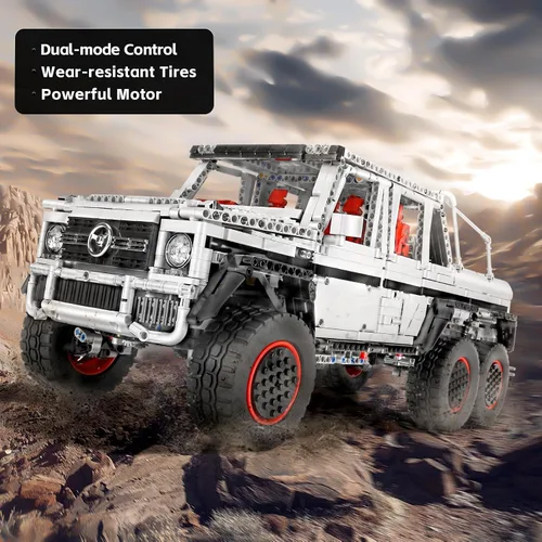 Miniatura 3 de Mould King 13061 Vehículo técnico todoterreno, 3832 piezas G700 6 x 6 camión de bloques de construcción con motor monstruo, kit de bloques