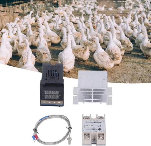 Miniatura 2 de PID Controladores de temperatura Kit de controlador de temperatura industrial preciso REX C100 impermeable para granja 100V-240V (25A)