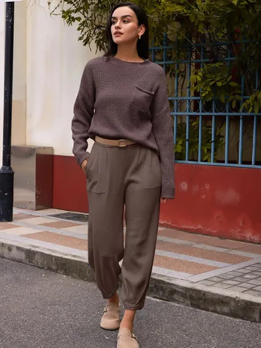 Miniatura 4 de LILLUSORY Conjunto de 2 piezas para mujer, conjunto de suéter y pantalones de gran tamaño para otoño 2023