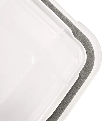 Miniatura 8 de IRIS USA - Contenedor organizador de plástico hermético para almacenamiento, 36 cuartos de capacidad, con tapa duradera, sello y hebillas de cierre