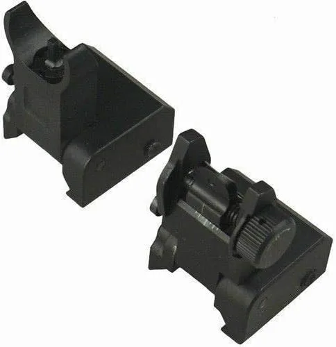 Miniatura 5 de El frente y trasero de aluminio de las miras del hierro del color del negro BUIS se levantan para Picatinny/Weaver